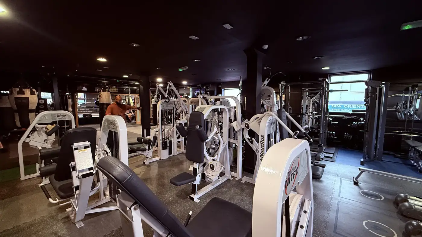 Gym equipment on the ACES training floor
